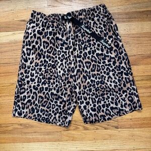 Kapital leopard swim shorts